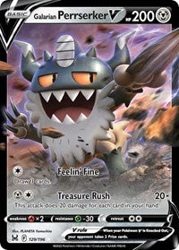 Galarian Perrserker V (129/196) [SWSH11: Lost Origin]
