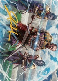 Argivian Phalanx Art Card (Gold-Stamped Signature) (3) [Art Series: Dominaria United]