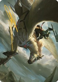 Cleaving Skyrider Art Card (Gold-Stamped Signature) (5) [Art Series: Dominaria United]