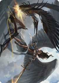 Destroy Evil Art Card (Gold-Stamped Signature) (7) [Art Series: Dominaria United]