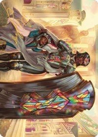 Guardian of New Benalia Art Card (Gold-Stamped Signature) (8) [Art Series: Dominaria United]