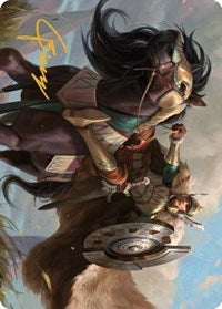 Knight of Dawn's Light Art Card (Gold-Stamped Signature) (10) [Art Series: Dominaria United]