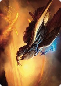 Battlewing Mystic Art Card (Gold-Stamped Signature) (14) [Art Series: Dominaria United]