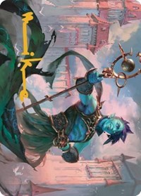 Haughty Djinn Art Card (Gold-Stamped Signature) (15) [Art Series: Dominaria United]