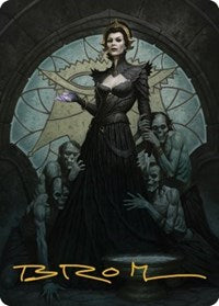 Liliana of the Veil Art Card (Gold-Stamped Signature) (24) [Art Series: Dominaria United]