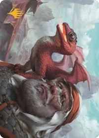 Dragon Whelp Art Card (Gold-Stamped Signature) (29) [Art Series: Dominaria United]