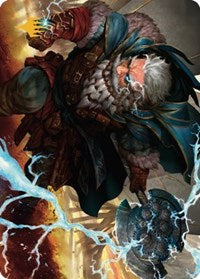 Electrostatic Infantry Art Card (Gold-Stamped Signature) (30) [Art Series: Dominaria United]