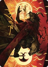 Hurloon Battle Hymn Art Card (Gold-Stamped Signature) (33) [Art Series: Dominaria United]