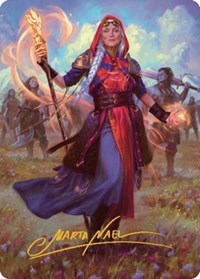 Jaya, Fiery Negotiator Art Card (34/81) (Gold-Stamped Signature) (34) [Art Series: Dominaria United]