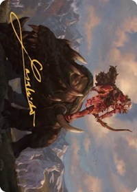 Meria's Outrider Art Card (Gold-Stamped Signature) (37) [Art Series: Dominaria United]