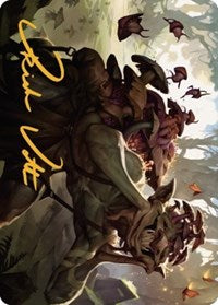 Sprouting Goblin Art Card (Gold-Stamped Signature) (38) [Art Series: Dominaria United]