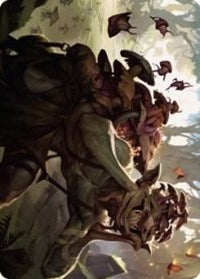 Sprouting Goblin Art Card (38) [Art Series: Dominaria United]