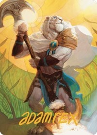Ajani, Sleeper Agent Art Card (Gold-Stamped Signature) (42) [Art Series: Dominaria United]