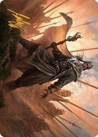 Hazezon, Shaper of Sand Art Card (Gold-Stamped Signature) (46) [Art Series: Dominaria United]