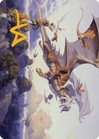 Rith, Liberated Primeval Art Card (Gold-Stamped Signature) (52) [Art Series: Dominaria United]