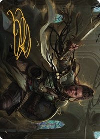 Shanna, Purifying Blade Art Card (55/81) (Gold-Stamped Signature) (55) [Art Series: Dominaria United]