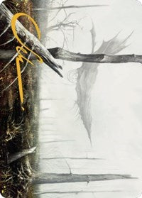 Swamp Art Card (Gold-Stamped Signature) (64) [Art Series: Dominaria United]