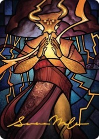 Najal, the Storm Runner Art Card (Gold-Stamped Signature) (74) [Art Series: Dominaria United]