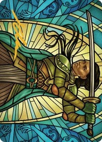 Shanna, Purifying Blade Art Card (77/81) (Gold-Stamped Signature) (77) [Art Series: Dominaria United]