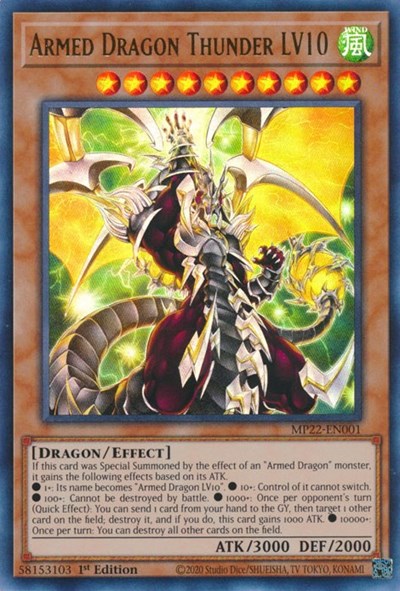 Armed Dragon Thunder LV10 (MP22-EN001) [2022 Tin of the Pharaoh's Gods]