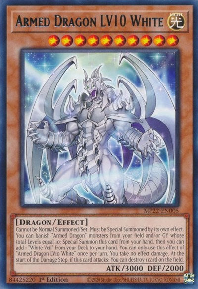 Armed Dragon LV10 White (MP22-EN005) [2022 Tin of the Pharaoh's Gods]