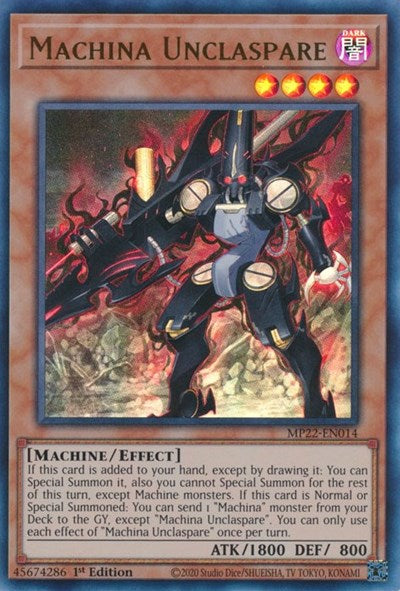 Machina Unclaspare (MP22-EN014) [2022 Tin of the Pharaoh's Gods]