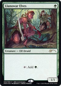 Llanowar Elves (5) [30th Anniversary Promos]