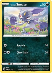 Hisuian Sneasel - 092/189 (Cosmos Holo) (092/189) [Deck Exclusives]