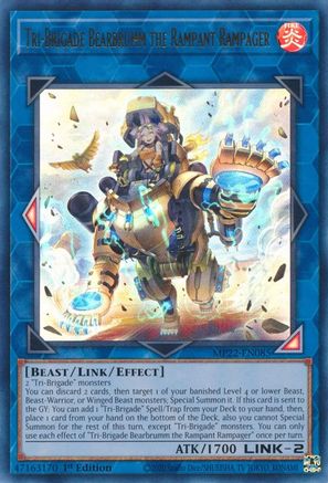 Tri-Brigade Bearbrumm the Rampant Rampager (MP22-EN085) - 2022 Tin of the Pharaoh's Gods 1st Edition