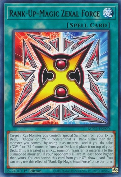 Rank-Up-Magic Zexal Force (MP22-EN090) [2022 Tin of the Pharaoh's Gods]