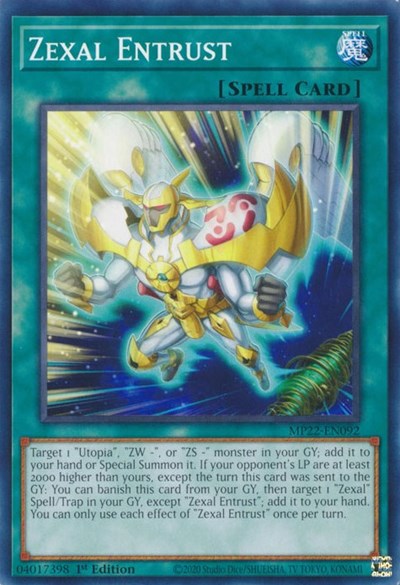 Zexal Entrust (MP22-EN092) [2022 Tin of the Pharaoh's Gods]