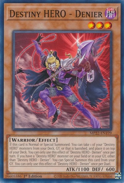 Destiny HERO - Denier (MP22-EN199) [2022 Tin of the Pharaoh's Gods]