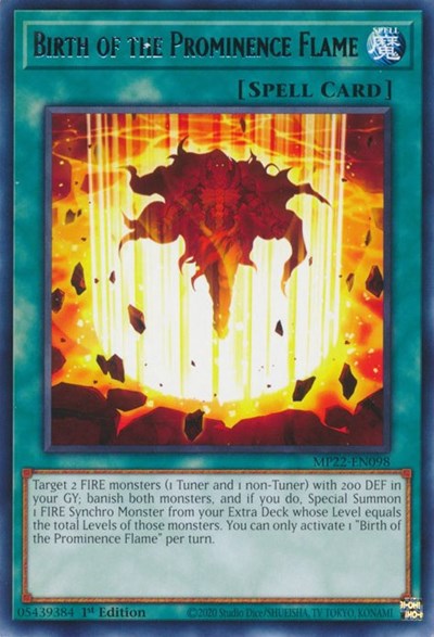 Birth of the Prominence Flame (MP22-EN098) [2022 Tin of the Pharaoh's Gods]