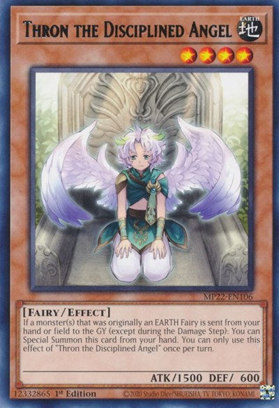 Thron the Disciplined Angel (MP22-EN106) [2022 Tin of the Pharaoh's Gods]