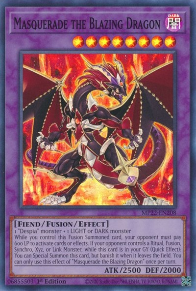 Masquerade the Blazing Dragon (MP22-EN208) [2022 Tin of the Pharaoh's Gods]