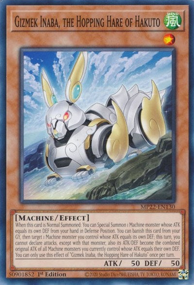 Gizmek Inaba, the Hopping Hare of Hakuto (MP22-EN130) [2022 Tin of the Pharaoh's Gods]