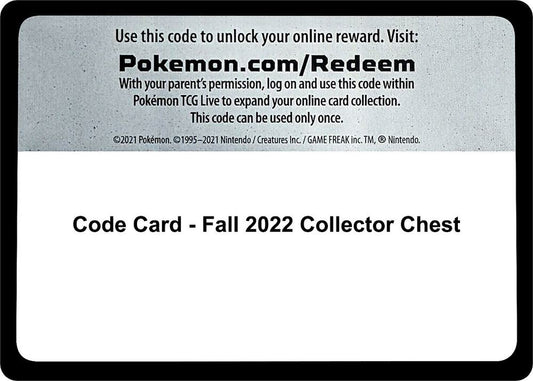 Code Card - Fall 2022 Collector Chest [SWSH12: Silver Tempest]
