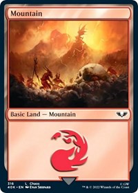 Mountain (316) (Surge Foil) (316) [Universes Beyond: Warhammer 40,000]