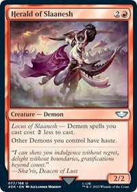 Herald of Slaanesh (Surge Foil) (77) [Universes Beyond: Warhammer 40,000]