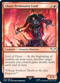 Chaos Terminator Lord (Surge Foil) (74) [Universes Beyond: Warhammer 40,000]