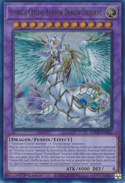Ultimate Crystal Rainbow Dragon Overdrive (SDCB-EN042) [Structure Deck: Legend of the Crystal Beasts]