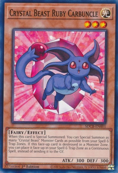 Crystal Beast Ruby Carbuncle (SDCB-EN001) [Structure Deck: Legend of the Crystal Beasts]