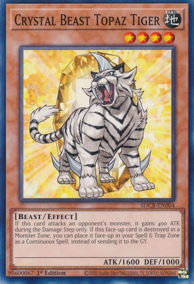 Crystal Beast Topaz Tiger (SDCB-EN004) [Structure Deck: Legend of the Crystal Beasts]