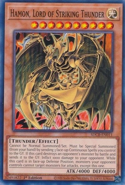 Hamon, Lord of Striking Thunder (SDCB-EN011) [Structure Deck: Legend of the Crystal Beasts]