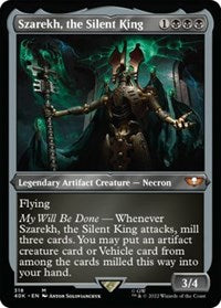 Szarekh, the Silent King (Display Commander) (Foil Etched) - Thick Stock (318) [Universes Beyond: Warhammer 40,000]