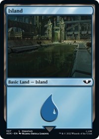 Island (307) (Surge Foil) (307) [Universes Beyond: Warhammer 40,000]