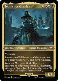 Inquisitor Greyfax (Display Commander) (Surge Foil) - Thick Stock (179) [Universes Beyond: Warhammer 40,000]