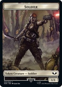 Soldier (003) // Ultramarines Honour Guard Double-Sided Token (Surge Foil) (3 // 6) [Universes Beyond: Warhammer 40,000]
