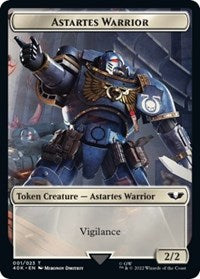 Astartes Warrior (001) // Robot Double-Sided Token (Surge Foil) (1 // 23) [Universes Beyond: Warhammer 40,000]