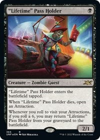 "Lifetime" Pass Holder (Galaxy Foil) (365) [Unfinity]